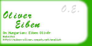 oliver eiben business card